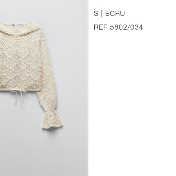 Hooded pointedly knit sweater - Picture 2 of 6